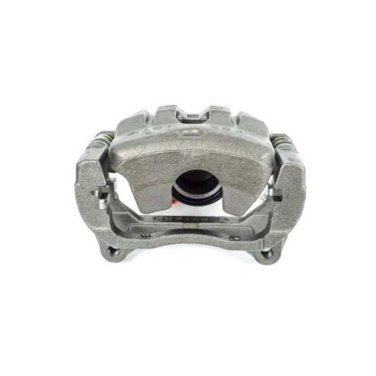 PowerStop OE front right brake caliper with bracket for Mazda RX-8 2004-2011, automotive part with detailed casting and mounting hardware.