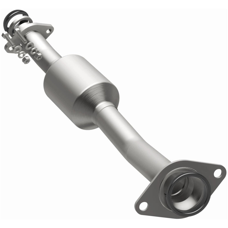 MagnaFlow direct fit catalytic converter for 2020-2021 Nissan NV200 2.0L engine, showing the metal body and inlet/outlet ports.