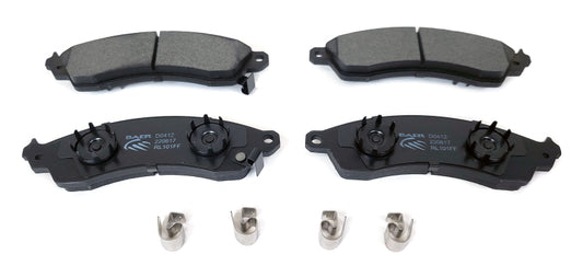 Baer Brakes performance claw brake pads for 1985-1988 Chevrolet Camaro, showing the brake pad surface and branding.