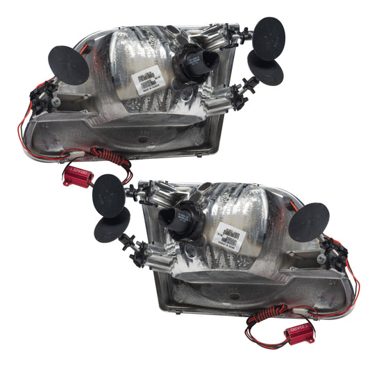 Oracle Ford F-150 1997-2003 ColorSHIFT SMD Headlights with vibrant LED lighting for improved visibility and modern style.