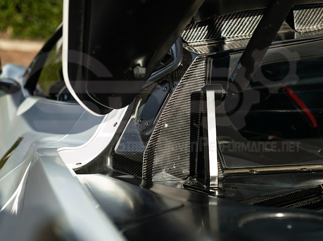 2020+ Chevrolet Corvette C8 Coupe | CARBON FIBER Rear Hatch B Pillar Hinge Cover Pair