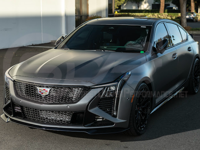 2025-Up Cadillac CT5-V Blackwing | CARBON FIBER Front Upper & Lower Grille Trim Insert Surrounding Replacement