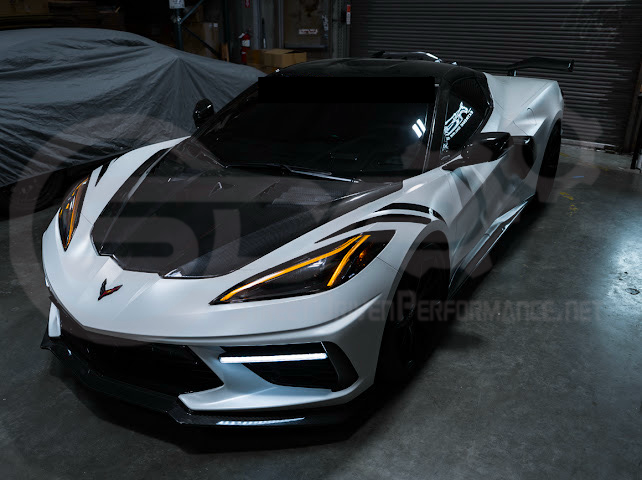 2020-Up Chevrolet Corvette C8 | Custom DRL Conversion Front Headlight Module Set Pair (Amber, Blue, Green, or Red)