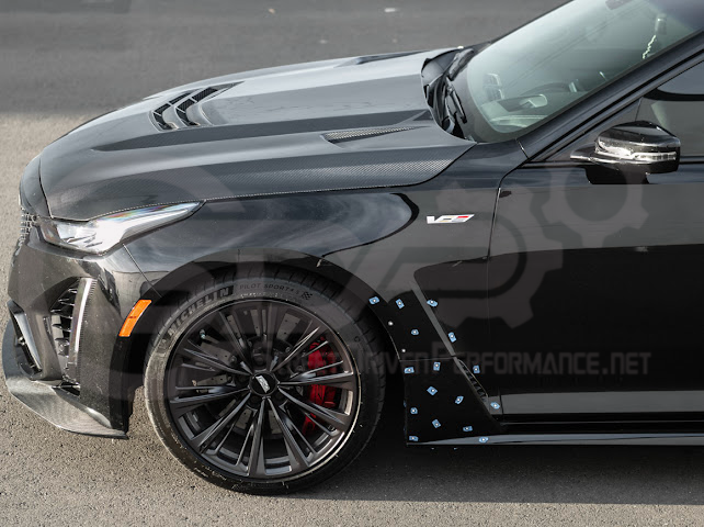 2022-2024 CADILLAC CT5-V BLACKWING SEDAN | FACTORY STYLE CARBON FIBER FRONT LIP SPLITTER GROUND EFFECTS