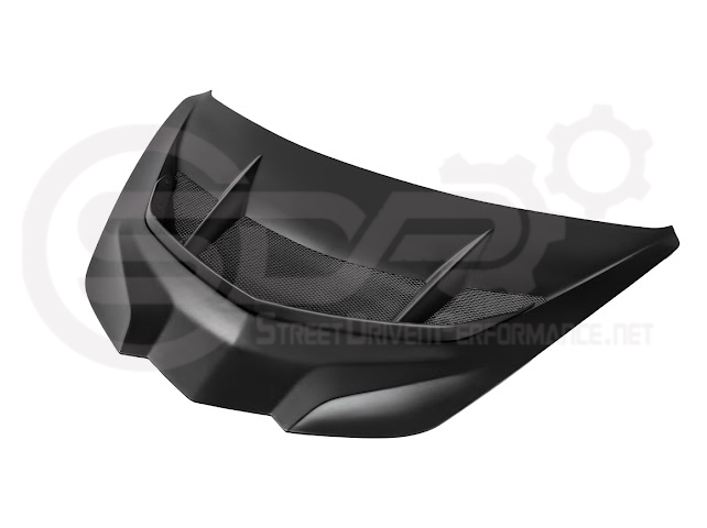 2020-PRESENT CHEVROLET CORVETTE C8 | ZR1 REPLICA STYLE  MATTE BLACK FRONT VENTED HOOD