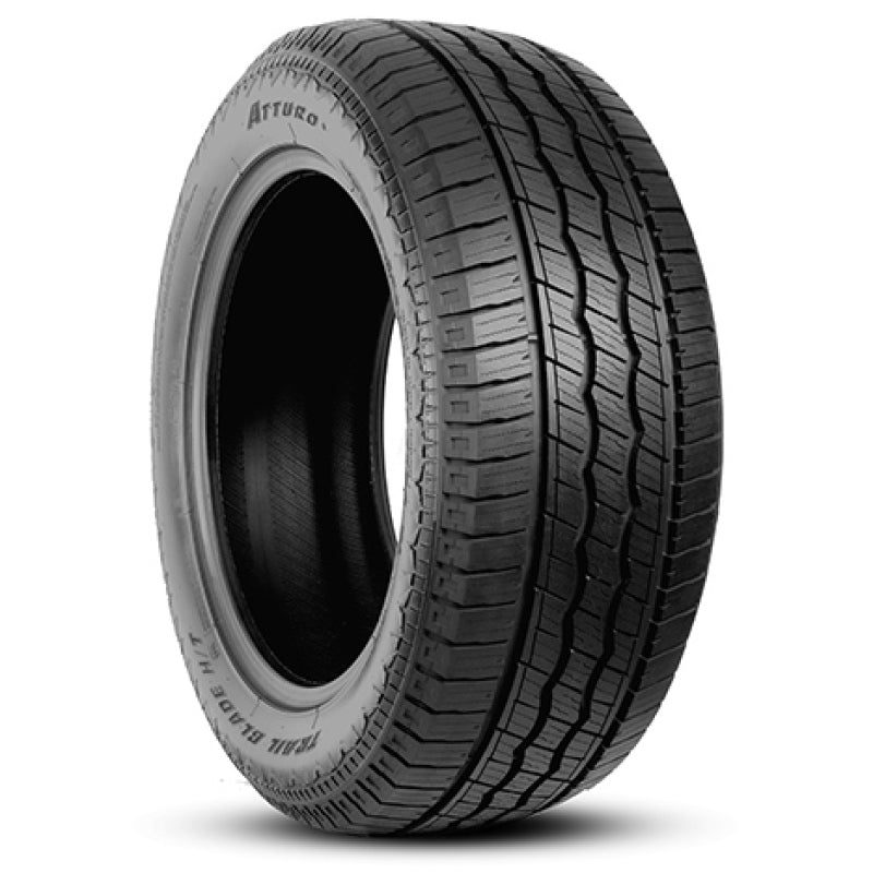 Atturo Trail Blade H/T LT275/70R18 125/122S tire for on-road UTVs, showing tread pattern and sidewall design.