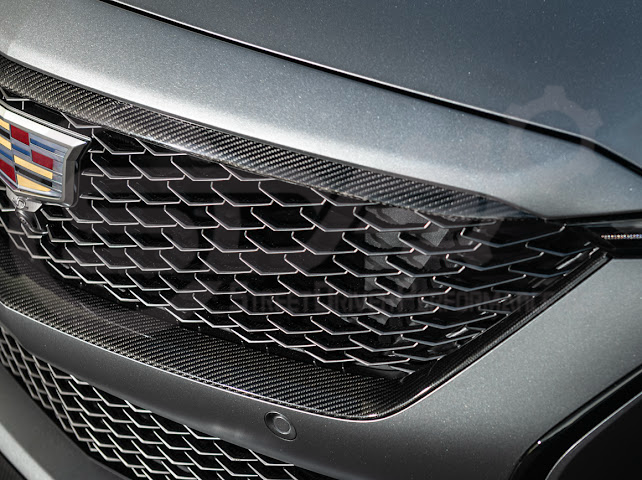 2025-Up Cadillac CT5-V Blackwing | CARBON FIBER Front Upper & Lower Grille Trim Insert Surrounding Replacement