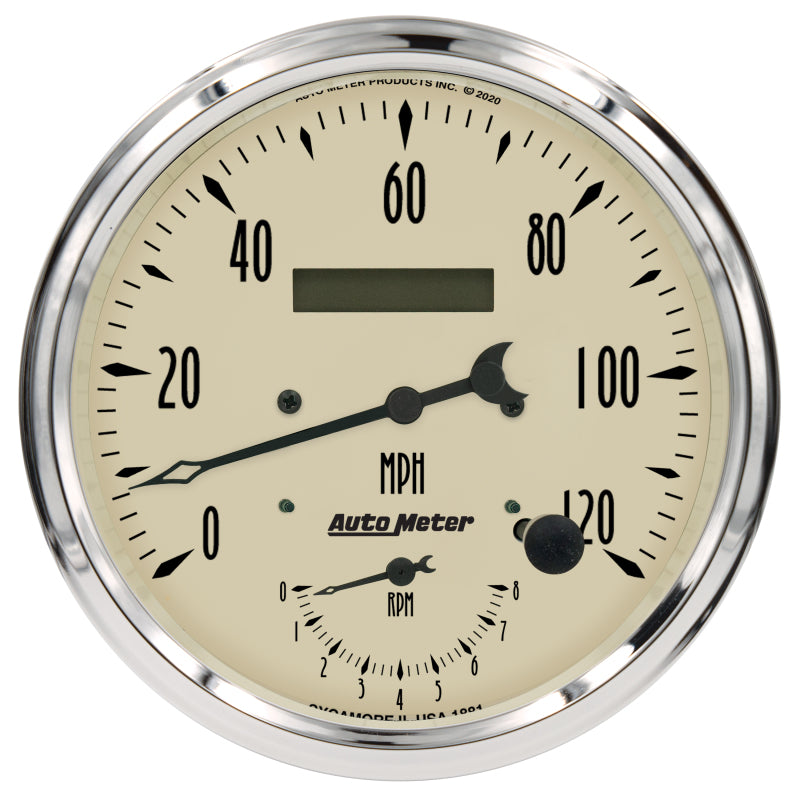 Autometer Antique Beige Tach/Speedo 5in. - 120mph & 8k RPM