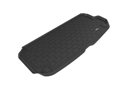 Black 3D MAXpider cargo liner for Audi Q7 2017-2021, rubber floor mat with textured surface for cargo protection.