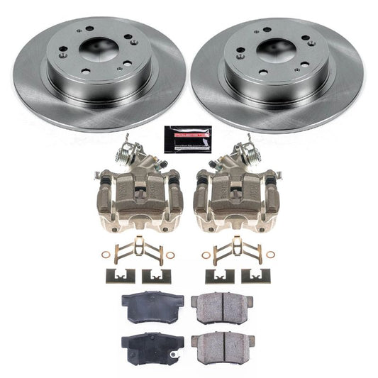 PowerStop rear Acura ILX 2016-2018 brake kit with calipers, OEM-style brake components for enhanced stopping power and durability.