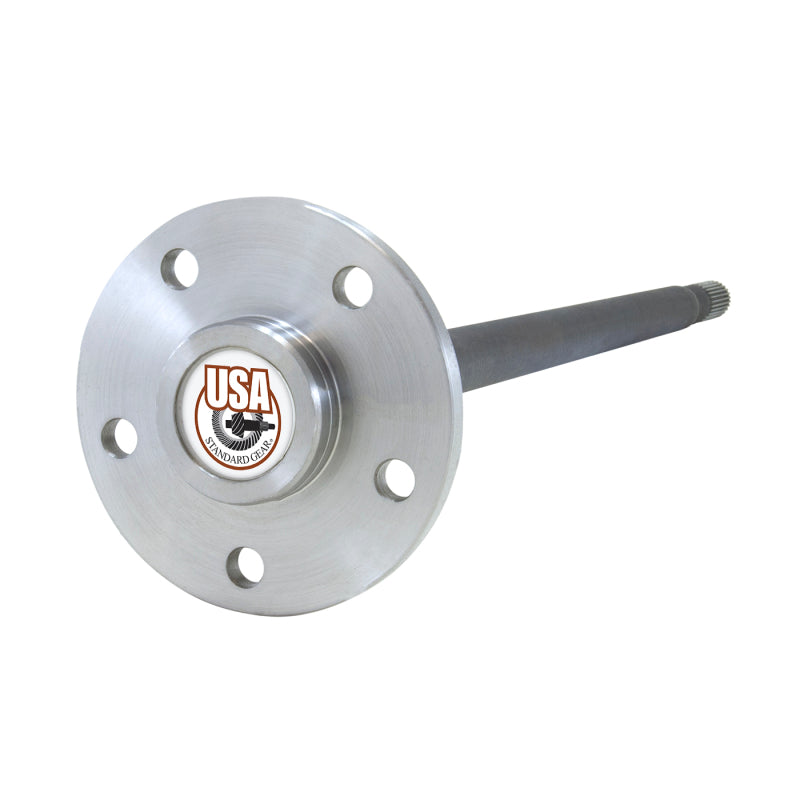 Yukon Gear left hand axle for Model 35 rear, 27 spline, 30.5 inches, bolt-in drivetrain component, compatible with off-road vehicles.