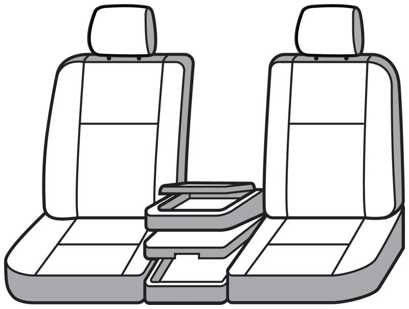 Covercraft Carhartt Super Dux front seat cover for Chevrolet Silverado 2017-2019, custom gravel-colored seat protection.
