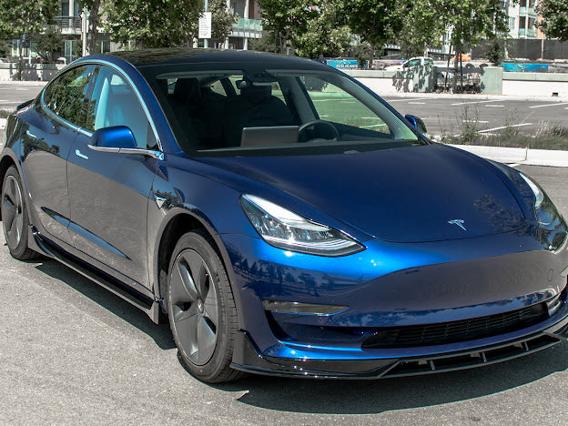 2017-UP TESLA MODEL 3 PERFORMANCE FRONT LIP SPLITTER GROUND EFFECTS