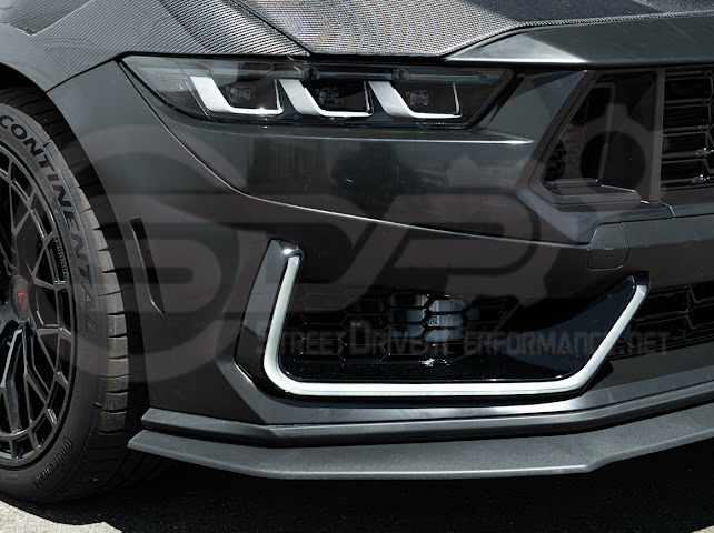 2024-Up Mustang S650 EcoBoost & GT | Dark Horse Style Front Bumper Full Replacement Kit w/ LED Light Side Grille