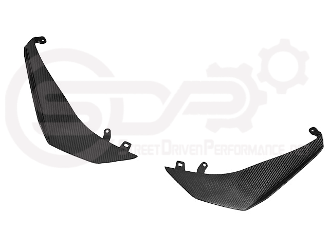2023-UP CORVETTE C8 Z06, E-RAY, ZR1 | Z07 PERFORMANCE PACKAGE CARBON FIBER FRONT BUMPER SIDE CANARDS DRIVE PLANES PAIR