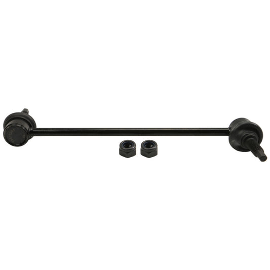 Moog Ford Mustang front sway bar endlink kit, compatible with 2005-2014 models, showing metal sway bar links with bushings.