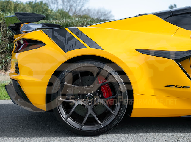 2020-UP CORVETTE C8 REAR FENDERS RACING STRIPES DECALS