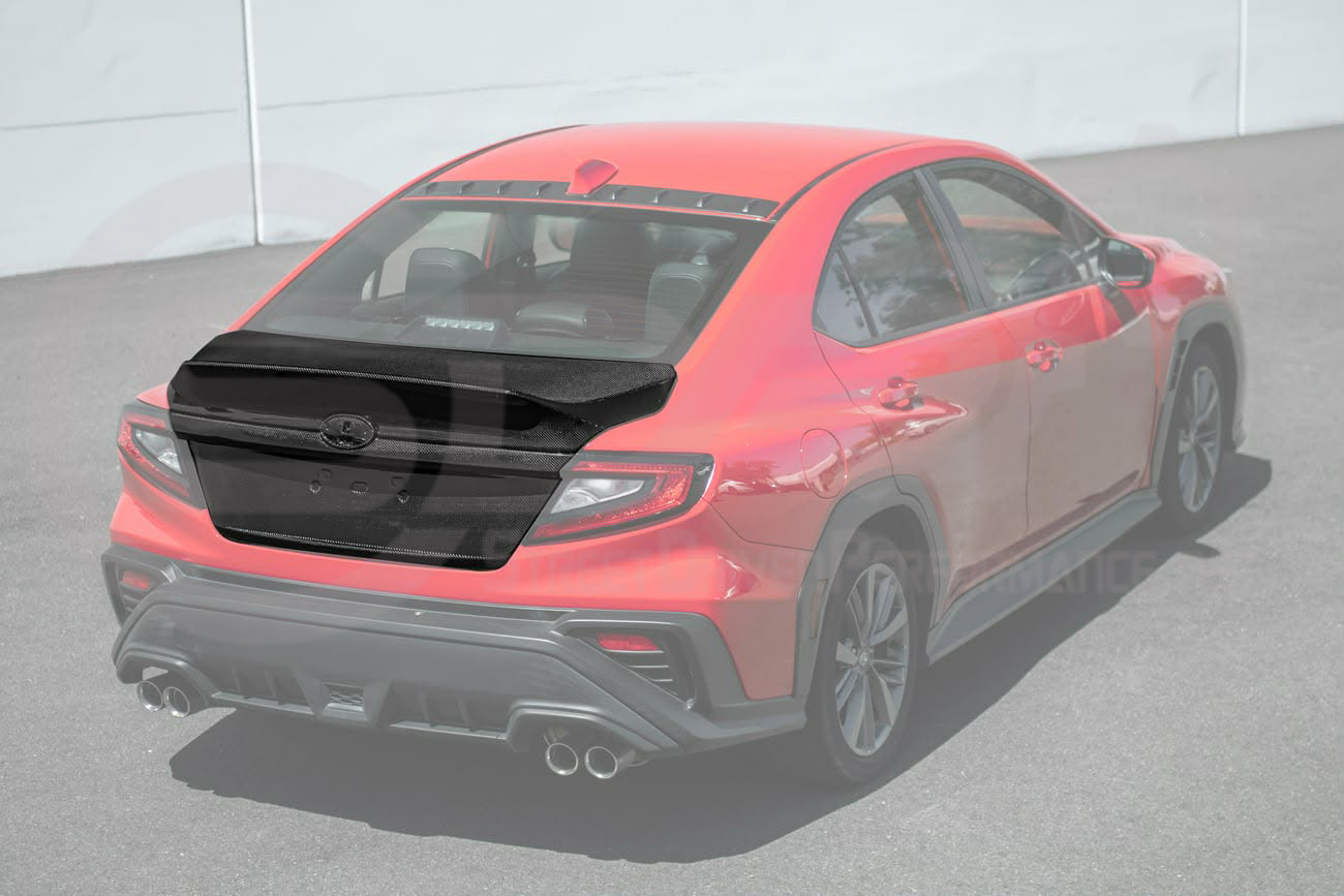 *BLEMISHED / DISCOUNTED *2022-PRESENT SUBARU WRX STI |  CARBON FIBER REAR TRUNK LID WITH INTEGRATED SPOILER WING