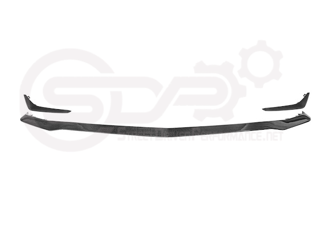 2020-UP CADILLAC CT4-V BLACKWING | CARBON FIBER FRONT LIP SPLITTER WITH CANARDS GROUND EFFECTS