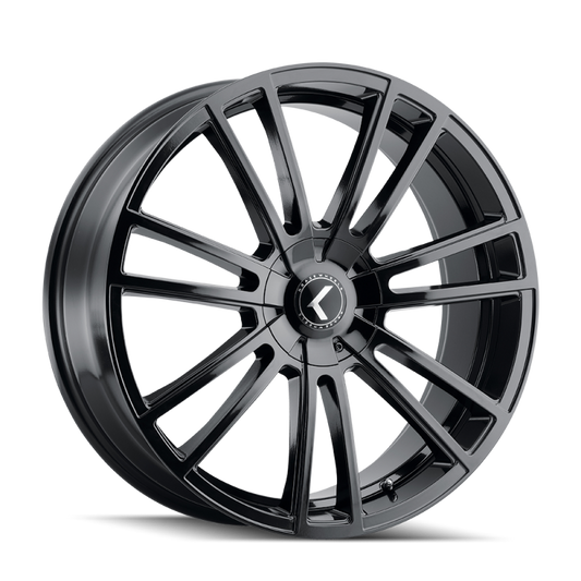 Kraze KR183 Spectra 18-inch gloss black cast wheel with 5x112/120 bolt pattern, 40mm offset, 74.1mm hub for car customization