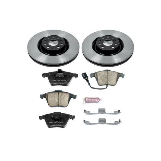 PowerStop OE front brake kit for 2009-2011 Volkswagen CC, includes brake rotors and pads for enhanced stopping power.