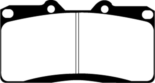 EBC Redstuff front brake pads for Dodge Stealth 3.0 4WD, high-performance brake pads with red friction material.