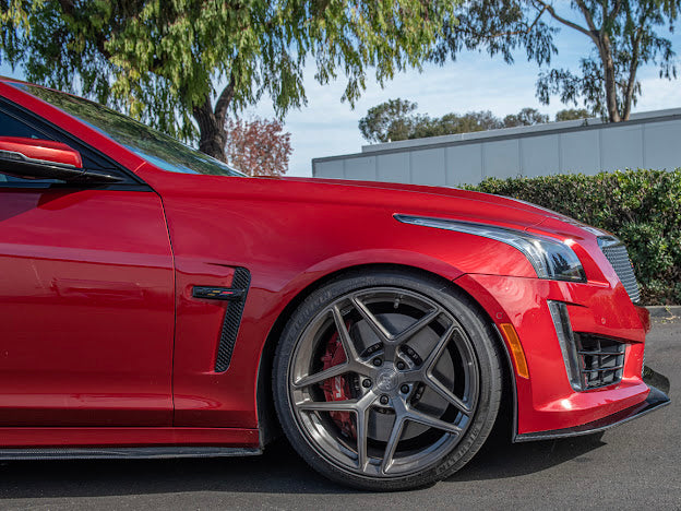 2016-2019 CADILLAC CTS-V3  | FRONT LIP SPLITTER GROUND EFFECTS AND WHEEL ARCHES - CARBON FIBER