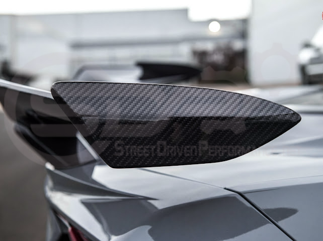 2023-Present Chevrolet Corvette C8 Z06 & E-Ray | Z06 GM Factory Style CARBON FIBER Rear High Wing Spoiler W/ Z07 Performance Package