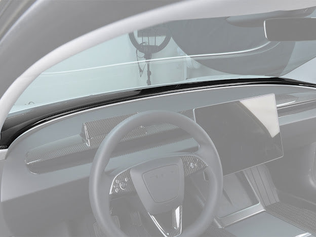 2017-UP TESLA MODEL 3 & Y CARBON FIBER INTERIOR INSTRUMENT TRIM
