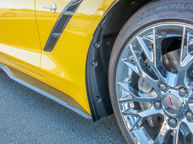 2014-2019 CORVETTE C7 GM ENHANCED TEXTURE FRONT SPLASH GUARDS/ MUD FLAPS PAIR