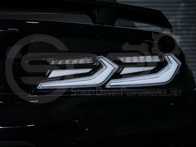 2016-2018 Chevrolet Camaro | C8 Style Sequential Signal LED Rear Taillights Pair (Clear / Red / Smoke Lens)