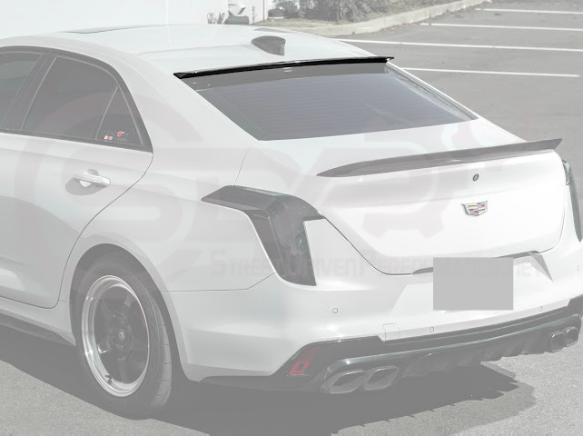 2020-Up Cadillac CT4 / CT4-V / CT4-V Blackwing | SDP Performance Style Carbon Fiber Rear Roof Top Window Spoiler Wing