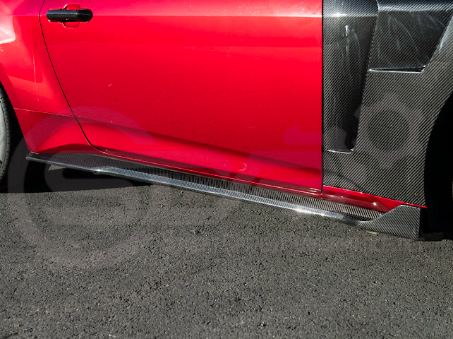2024-Up Ford Mustang S650 | SDP Performance CARBON FIBER Side Skirts Extension Rocker Panels Ground Effects