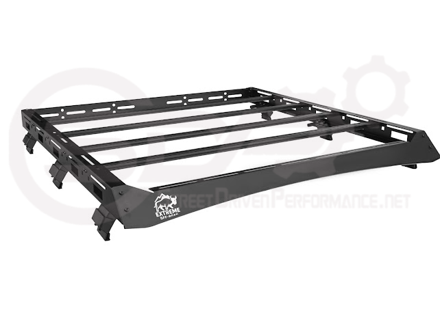 2018-UP JEEP WRANGLER JL & 2020-PRESENT JEEP GLADIATOR JT | CARBON STEEL BLACK TOP ROOF CARGO RACK (FULL & HALF LENGTH)