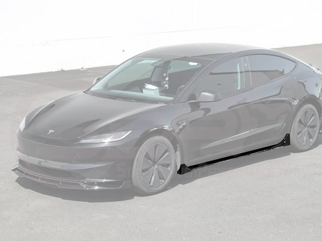 2024-UP TESLA MODEL 3 SIDE SKIRTS ROCKER PANEL GROUND EFFECTS PAIR