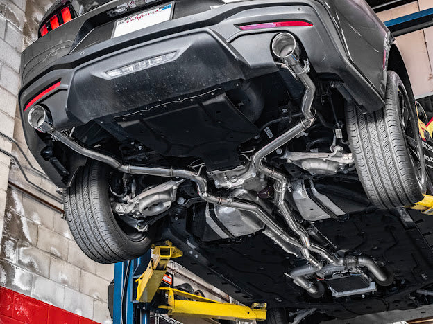 2024-PRESENT FORD MUSTANG S650 GT | STRAIGHT CAT BACK DUAL BURNT TIPS EXHAUST