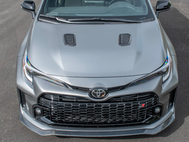 2023-UP TOYOTA GR COROLLA |FACTORY STYLE CARBON FIBER FRONT BULGE HOOD VENTS REPLACEMENT