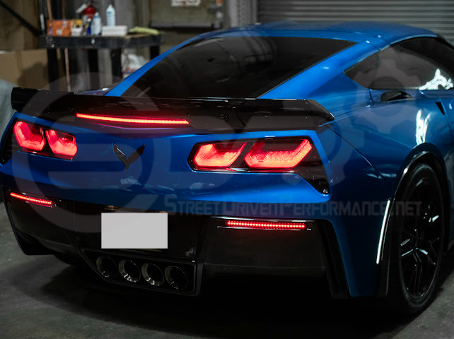 2014-2019 Chevrolet Corvette C7 | Rear Diffuser Smoke or Clear Lens LED Reflector Light Pair