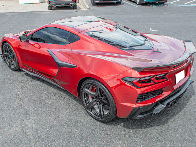 2023+ CHEVROLET CORVETTE C8 Z06/ E-RAY | CARBON FIBER SIDE FENDER VENT DOOR HANDLE TRIM PAIR