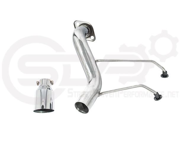 Mazda MX-5 Miata ND 2016-2025 Street Driven Performance axle back exhaust with 4-inch burnt or chrome tips, shown installed.