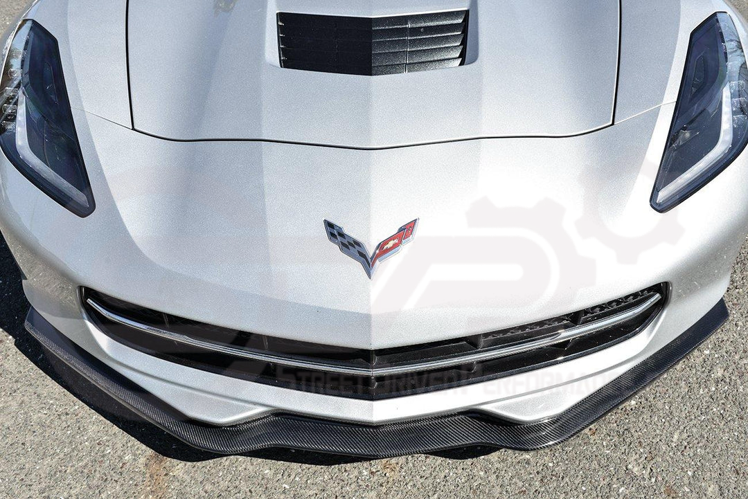 2014-2019 CORVETTE C7 STINGRAY & Z51 | FRONT SPLITTER LIP & SIDE SKIRTS ROCKER PANELS GROIND EFFECTS