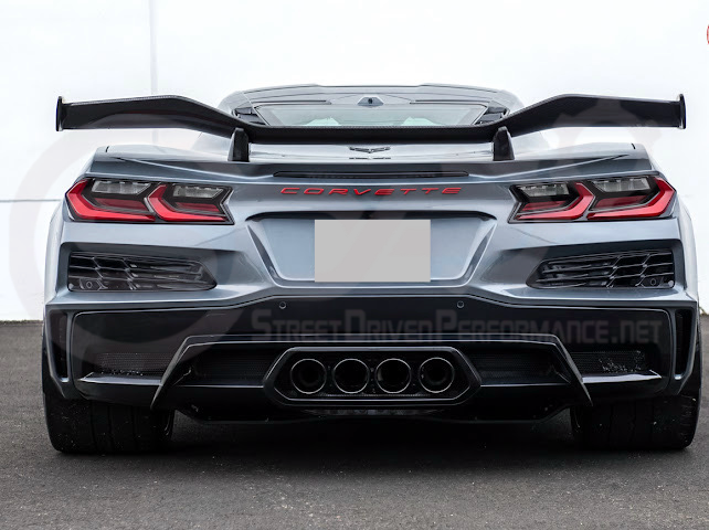 2023-Present Chevrolet Corvette C8 Z06 & E-Ray | Z06 GM Factory Style CARBON FIBER Rear High Wing Spoiler W/ Z07 Performance Package