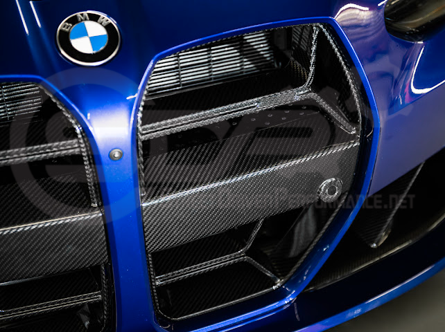 2021-Up BMW G80 M3 & G82 M4 W/ NO ACTIVE CRUISE CONTROL | CSL Style Carbon Fiber Front Kidney Grille Replacement