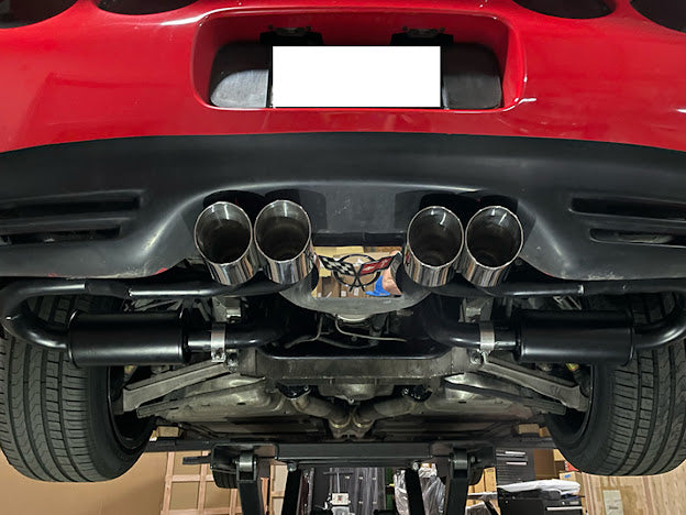 1997-2004 CORVETTE C5 MUFFLER AXLE BACK QUAD TIPS EXHAUST