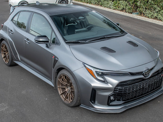 2023-UP TOYOTA GR COROLLA |FACTORY STYLE CARBON FIBER FRONT BULGE HOOD VENTS REPLACEMENT