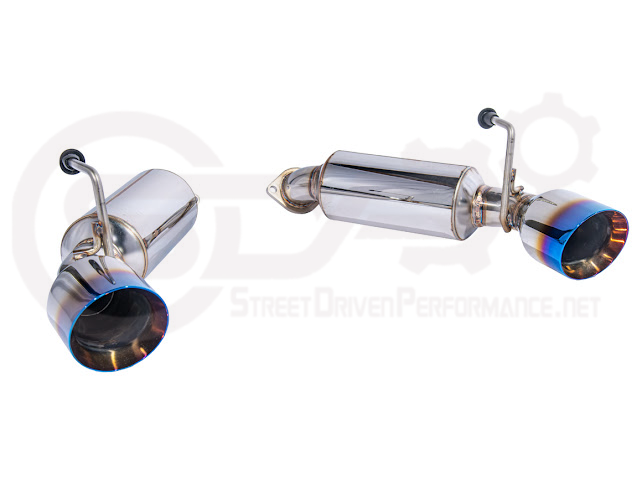 2008-2013 INFINITI G37 COUPE | MUFFLER AXLE BACK EXHAUST (ANDOLIZED SILVER OR BURNT BLUE TIPS)