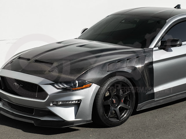 *IMPERFECTION / DISCOUNTED* 2018-2023 FORD MUSTANG S550 | GTD STYLE CARBON FIBER FRONT SIDE VENTED FENDERS