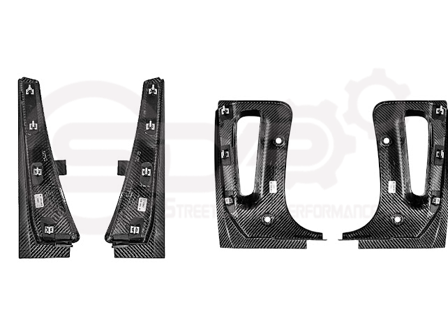 2023-UP CORVETTE C8 E-RAY, Z06, & ZR1 | FACTORY EXTENDED XL VERSION 2 FRONT & REAR MUD FLAPS SPLASH GUARD PAIR