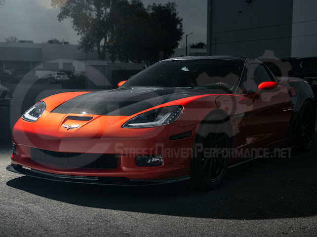 2005-2013 Chevrolet Corvette C6 | ZR1 Style Carbon Fiber Front Hood w/ Clear Window Insert