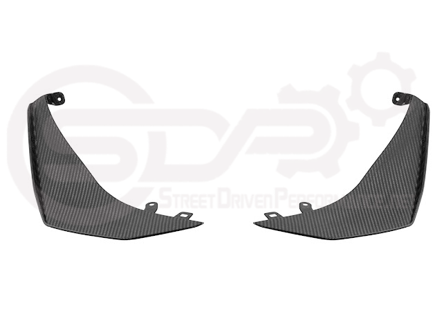 2023-UP CORVETTE C8 Z06, E-RAY, ZR1 | Z07 PERFORMANCE PACKAGE CARBON FIBER FRONT BUMPER SIDE CANARDS DRIVE PLANES PAIR